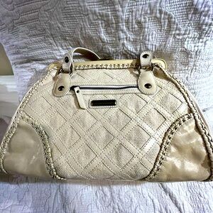 Isabella Fiore Frame Purse in Vanilla with Beading Front
